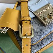 Gucci Padlock mini bag in GG supreme canvas in yellow 658487 21cm - 5