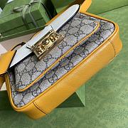 Gucci Padlock mini bag in GG supreme canvas in yellow 658487 21cm - 4