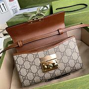 Gucci Padlock mini bag in beige and ebony GG supreme in black 652683 18cm - 3