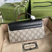 Gucci Padlock mini bag in beige and ebony GG supreme in black 652683 18cm - 2