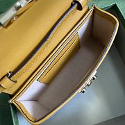 Gucci Padlock mini bag in beige and ebony GG supreme in white 652683 18cm - 3