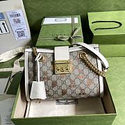 Gucci Padlock small berry shoudler bag with cherry and strawberry 498156 26cm - 1