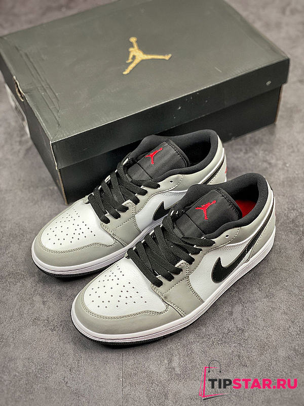 Nike Air Jordan 1 low black/grey with red logo - 1