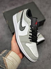 Nike Air Jordan 1 low black/grey with red logo - 6