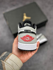 Nike Air Jordan 1 low black/grey with red logo - 4