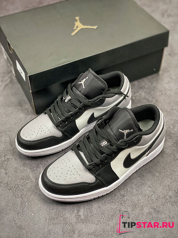 Nike Air Jordan 1 low black/grey with white logo - 1