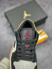 Nike Air Jordan 1 low black/yellow with red logo - 5