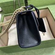 Gucci Padlock small berry shoulder bag black leather 409487 20cm - 2