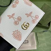 Gucci GG Marmont small berry card case wallet white 456126 11cm - 4