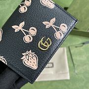 Gucci GG Marmont small berry card case wallet black 456126 11cm - 6