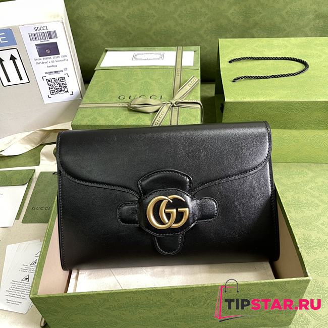 Gucci Clutch with double G in black leather 648935 29cm - 1