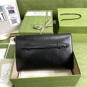 Gucci Clutch with double G in black leather 648935 29cm - 3