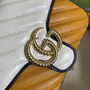 Gucci GG Marmont mini top handle bag in white and yellow leather 583571 21cm - 5