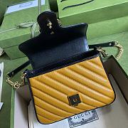 Gucci GG Marmont mini top handle bag in white and yellow leather 583571 21cm - 4