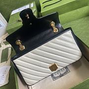 Gucci GG Marmont small shoulder bag white and yellow leather 443497 26cm - 5