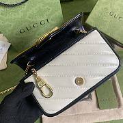 GG Marmont super mini bag in white and yellow leather 574969 16.5cm - 5