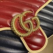 Gucci GG Marmont small shoulder bag blue and red leather 443497 26cm - 6