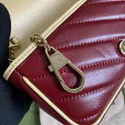 GG Marmont super mini bag in blue and red leather 574969 16.5cm - 2