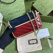 GG Marmont super mini bag in blue and red leather 574969 16.5cm - 4