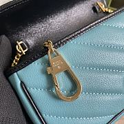 GG Marmont super mini bag in butter and pastel blue leather 574969 16.5cm - 6