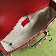 Gucci Horsebit 1955 mini bag GG supreme canvas red 658574 20.5cm - 6