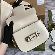 Gucci Horsebit 1955 mini bag white leather 658574 20.5cm - 4