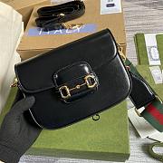 Gucci Horsebit 1955 mini bag black leather 658574 20.5cm - 1