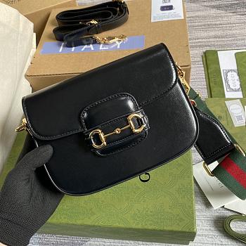 Gucci Horsebit 1955 mini bag black leather 658574 20.5cm