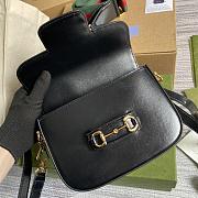 Gucci Horsebit 1955 mini bag black leather 658574 20.5cm - 2