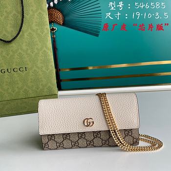 Gucci GG Marmont chain wallet white 546585 19cm