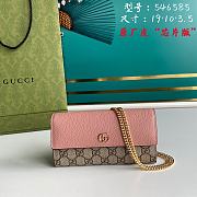 Gucci GG Marmont chain wallet pink 546585 19cm - 1
