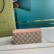 Gucci GG Marmont chain wallet pink 546585 19cm - 3
