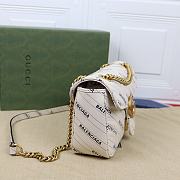 Gucci The Hacker Project small GG Marmont bag white leather 443497 25.5cm - 6