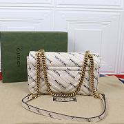Gucci The Hacker Project small GG Marmont bag white leather 443497 25.5cm - 4
