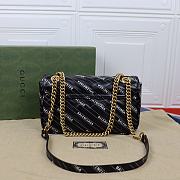 Gucci The Hacker Project small GG Marmont bag black leather 443497 25.5cm - 5