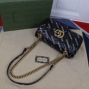 Gucci The Hacker Project small GG Marmont bag black leather 443497 25.5cm - 4