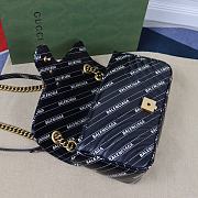Gucci The Hacker Project small GG Marmont bag black leather 443497 25.5cm - 3