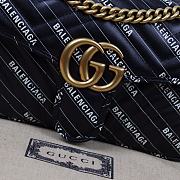 Gucci The Hacker Project small GG Marmont bag black leather 443497 25.5cm - 2