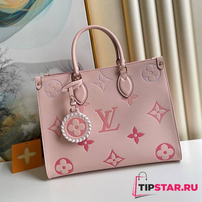 LV OnTheGo MM monogram empreinte leather in pink M45595 35cm - 1