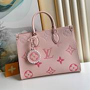 LV OnTheGo MM monogram empreinte leather in pink M45595 35cm - 1