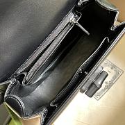Gucci Small top handle bag with bamboo black leather 675797 21cm - 4