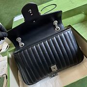 GG Marmont medium shoulder bag black leather 443496 31cm - 3