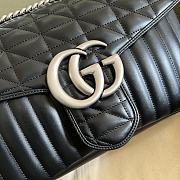 GG Marmont medium shoulder bag black leather 443496 31cm - 5
