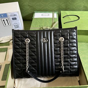 GG Marmont medium tote bag black leather 675796 35cm