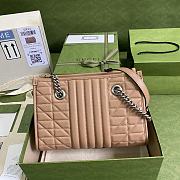 Gucci GG Marmont small tote bag in rose beige 681483 26.5cm - 5
