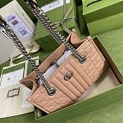 Gucci GG Marmont small tote bag in rose beige 681483 26.5cm - 6
