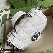 GG Marmont mini top handle bag white leather 583571 21cm - 4
