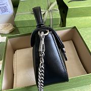 GG Marmont mini top handle bag black leather 583571 21cm - 2