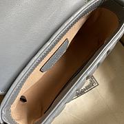 GG Marmont mini top handle bag grey leather 583571 21cm - 2