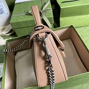 GG Marmont mini top handle bag rose beige leather 583571 21cm - 2